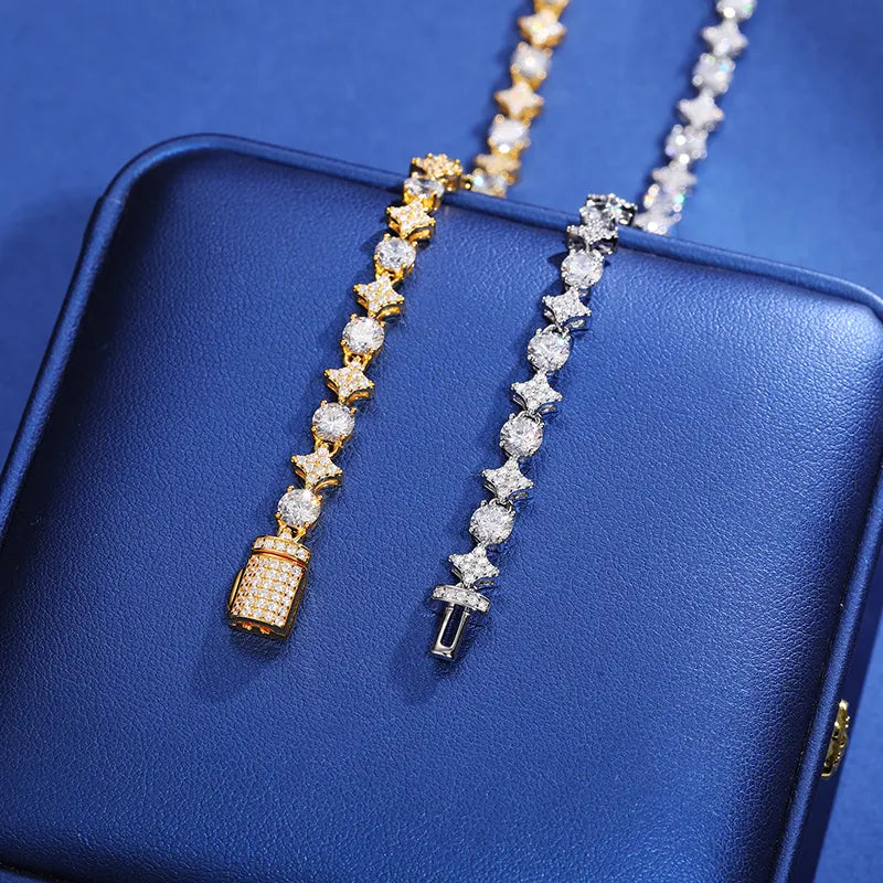 Stars Diamond Tennis Bracelet