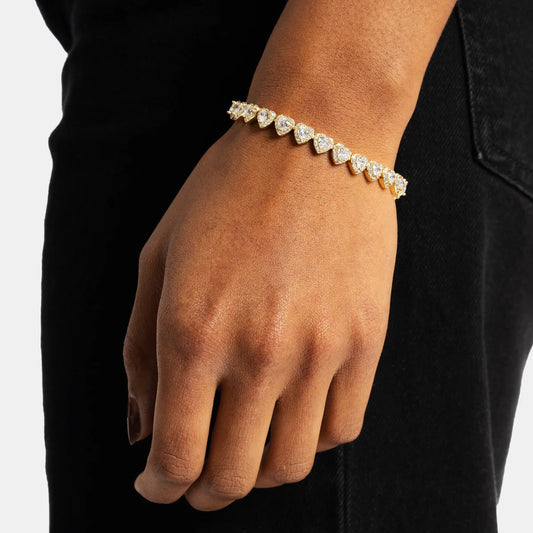 Heart on Ice 8mm Tennis Bracelet